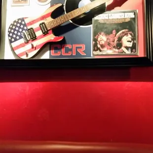 Credence Clearwater Revival memorbelia on display