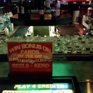 The heart of Dylan's Gaming Lounge : the bar