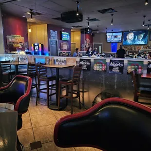 the bar area