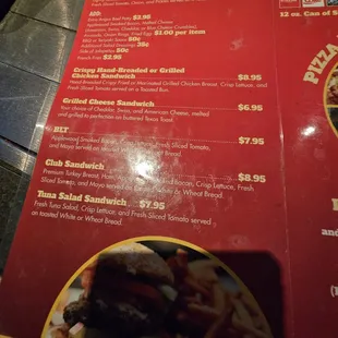 menu, ribs