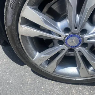 Rims are full of grim and dirt after going in the wash