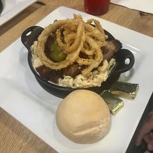 Burnt ends Mac and cheese - hubs liked it, Wayyyyy too sweet for me. If they left the bbq off it would be miles better