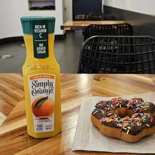 Orange Juice and Donut