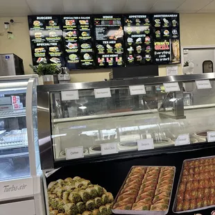 The front counter and menu.