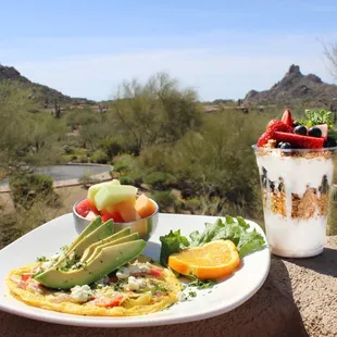 Veggie Frittata and Yogurt Parfait