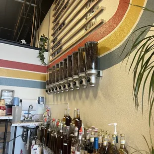 Some house made syrups. And the usuals.