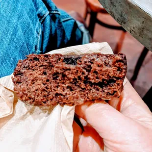 Choco-anise donut that, interestingly, tastes of neither.