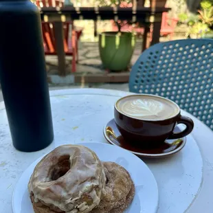 Apple Cinnamon/Chai Donuts and Oat Milk Latte