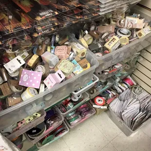 One section of the washi tape! There's more bins on the right side.