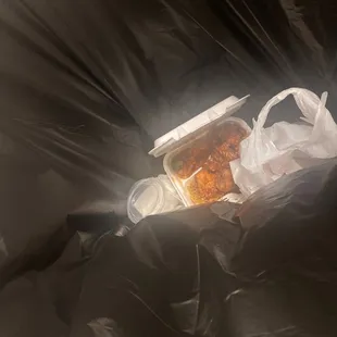 Food in the trash because that&apos;s where it belongs