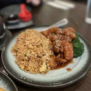  plate of food on a table