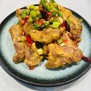 Salt & Pepper Pork Chop Over Rice