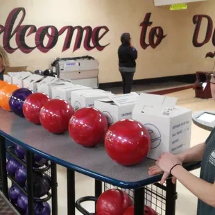 We always keep a wide selection of balls to be used by the public.