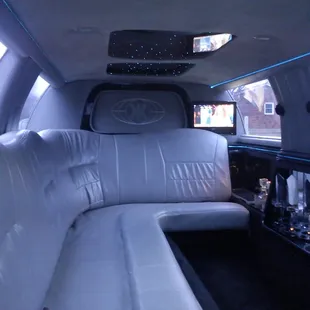 blue lights in the 120" Krystal stretch