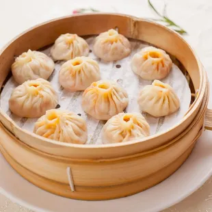Juicy Pork Dumplings. Xiao Long Bao