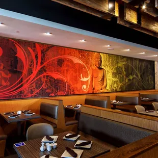 interior, sushi and sashimi