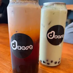 Thai milk tea and Wintermelon milk tea