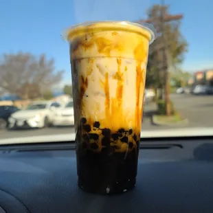 Creme Brulee Boba. So much Boba, didn't have to pay extra.