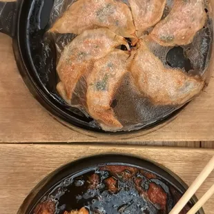GINGER PORK GYOZA PIZZA GYOZA