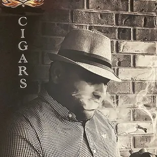 a man smoking a cigar