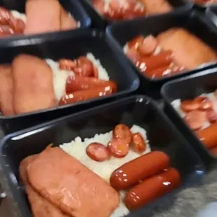 Spam, shoyu hotdog &amp; Portuguese sausage for after your  children's team is done with practice