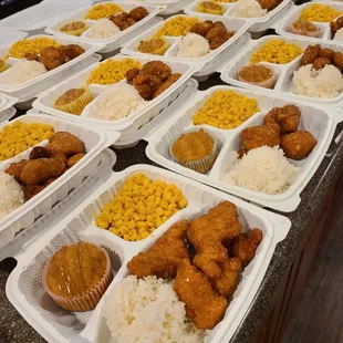 Orange chicken bentos