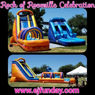 22ft Turbo Blaze Water Slide w/attached Slip n Slide separate 14ft Water Slide