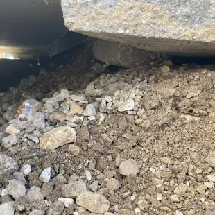 a pile of rocks and gravel