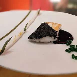 a piece of food on a plate