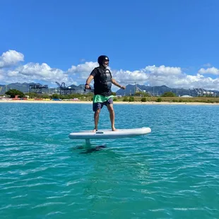 Efoil lesson at 75 years old