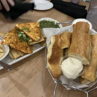 Breadsticks &amp;  fried feta appetizer