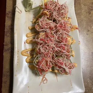 This is the Crazy roll. It's spicy and delicious!