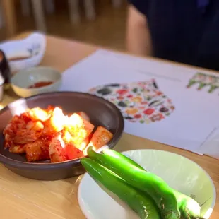 a plate of food on a table