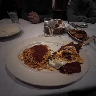 Veal Parmigiana , Bone - in (half portion)