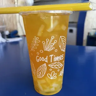 &quot;MLP&quot; mango juice, lemonade, and passionfruit green tea