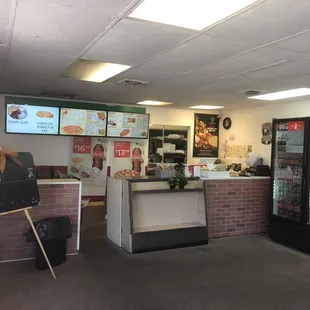 the inside of a restaurant