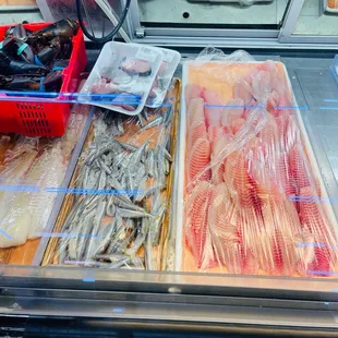 a display of seafood
