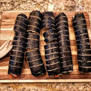 Kimbap sushi rolls