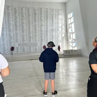 My son paying his respects to those who made the ultimate sacrifice.