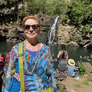 Mom at the falls