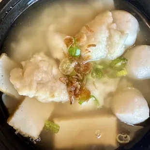 Fish cake fish ball noodle soup
