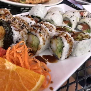 Shrimp Tempura Roll and Philly Roll