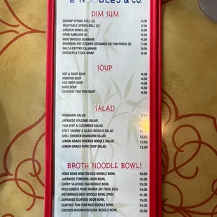 Lunch Menu