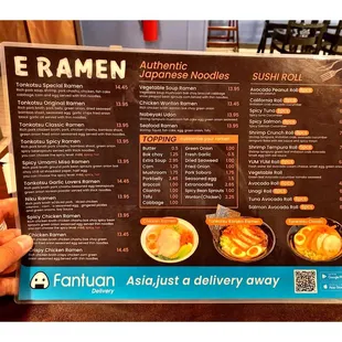 Menu @ E Ramen. 451 W 31st St, Chicago, IL Sushi Rolls Authentic Japans Ramen etc.Nice Clean Quiet Place.Dine In Delivery Take Out.Cool!