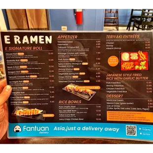 Menu @ E Ramen. 451 W 31st St, Chicago, IL Sushi Rolls Authentic Japans Ramen etc.Nice Clean Quiet Place.Dine In Delivery Take Out.Cool!