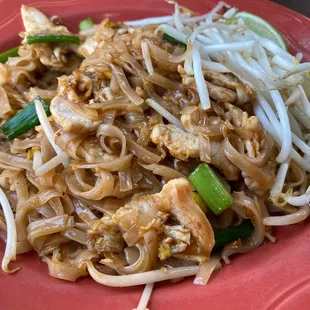 Chicken pad Thai for Jeremy ; he&apos;s turned into a wet gremlin good