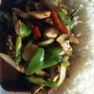 Spiciest Basil chicken ever! Yes!