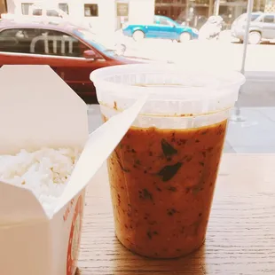 Look at this huge curry container for $7 :) comes with rice.