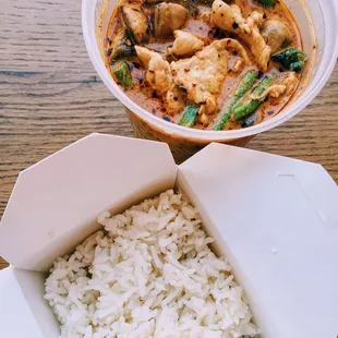 Chicken gang panang extra spicy! $7