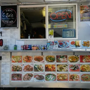 Front of the food cart.